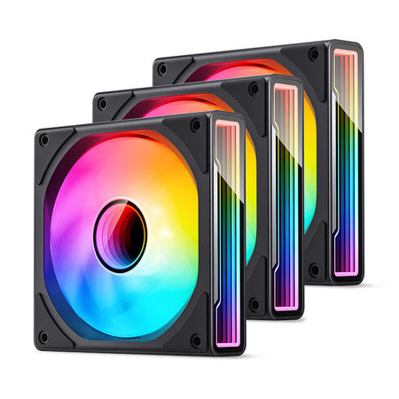Jonsbo ZK-120B ARGB PWM Lüfter, 120mm, 3er-Pack - schwarz