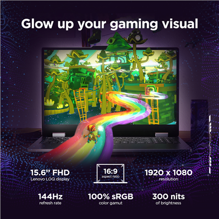 Lenovo LOQ 15IRX10 | Luna Grey | 15.6 " | IPS | FHD | 1920 x 1080 pixels | Anti-glare | Intel Core i5 | i5-13450HX | 16 GB | SO-DIMM DDR5 | Solid-state drive capacity 1000 GB | NVIDIA GeForce RTX 5060 | GDDR7 | 8 GB | Windows 11 Home | 802.11ax | Bluetoot