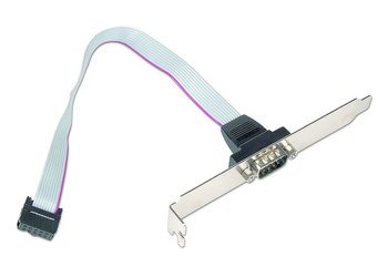 Gniazdo na śledziu Gembird CC-DB9-RECEPTACLE do obudowy (DB9M-COM)