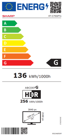 Sharp 75GP7265E | 75 | Smart TV | Google TV | UHD