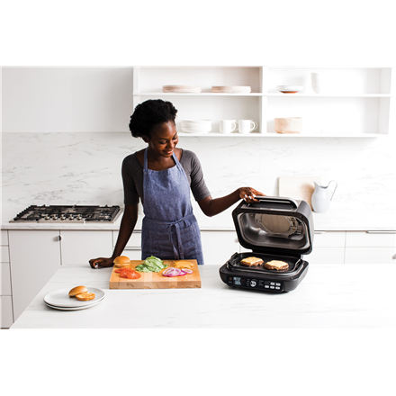 NINJA | Foodi MAX Pro Health Grill, Flat Plate and Air Fryer | AG651EU | Capacity 3.8 L | Black