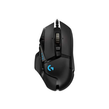 Logitech G502 Hero Wired Gaming Mouse, Black