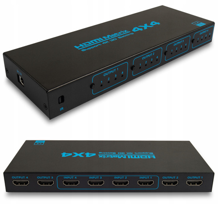 MATRIX HDMI 4x4 SWITCH SPLITTER HDCP PILOT FULL HD