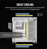 Corsair PC Case | 6500X Dual Chamber | White/Satin Gray Aluminum | Mid-Tower | Power supply included No