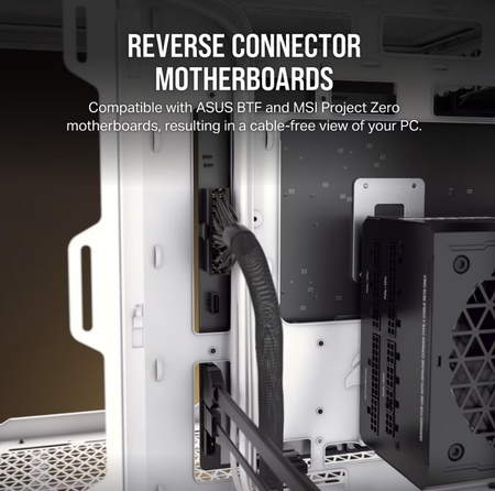 Corsair PC Case | 6500X Dual Chamber | White/Satin Gray Aluminum | Mid-Tower | Power supply included No