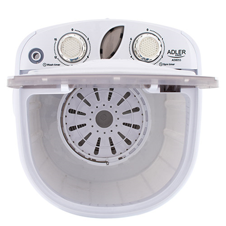 Adler Mini washing machine AD 8055 Top loading Washing capacity 3 kg Depth 37 cm Width 36 cm White