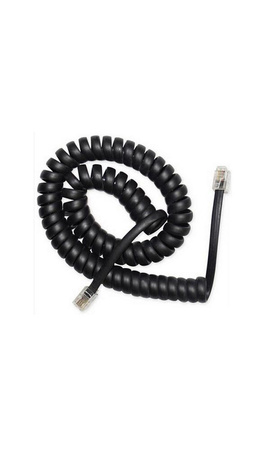 Kabel telefoniczny RJ10 4P4C spiralny 2m (czarny) Gembird