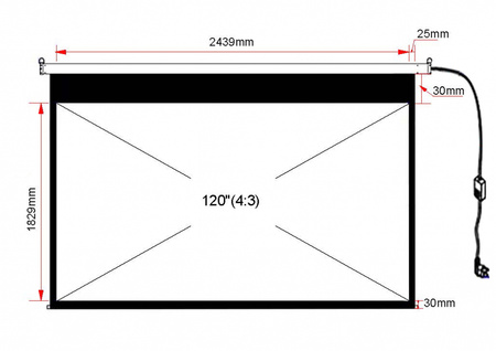 EKRAN ELEKTRYCZNY 120" 183x244cm z pilotem EA-120 4:3 ART