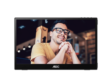 AOC 16T3EA | 16 " | IPS | FHD | 16:9 | 60 Hz | 4 ms | 1920 x 1080 pixels | 250 cd/m² | Black
