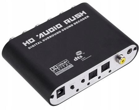 Dekoder OPTYCZNY TOSLINK SPDIF 5.1 ANALOG AC3/DTS