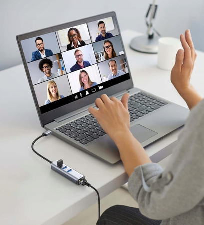 KARTA SIECIOWA HUB USB 3.0 GIGABIT RJ45 1000Mb RJ45 ADAPTER PRZEJŚCIÓWK LAN