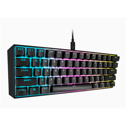 Corsair Mini Mechanical Gaming Keyboard K65 RGB Gaming keyboard On-Board Memory; Supported in iCUE RGB LED light US Wired Black  Speed Switch
