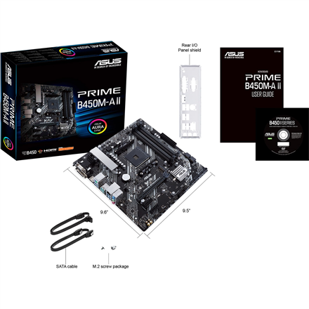 ASUS PRIME B450M-A II, AMD B450 Mainboard - Sockel AM4