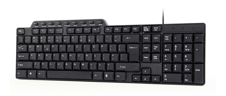 Gembird KB-UM-104 Compact multimedia keyboard Multimedia Wired US 420 g USB Black