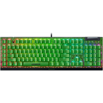 Razer BlackWidow V4 X | Gaming keyboard | Wired | US | Minecraft Edition | Razer Green Mechanical Switches (Clicky)