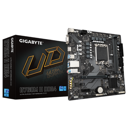 GIGABYTE B760M H DDR4, Intel B760 Mainboard, Sockel 1700, DDR4