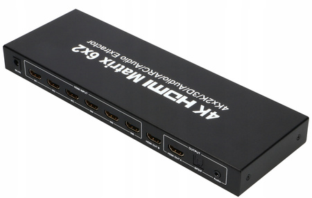 MATRIX SWITCH SPLITTER MATRYCA HDMI 6x2 ULTRAHD 4K