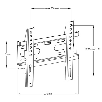 UCHWYT DO TV LCD/LED 14-42" 35KG AR-44 ART bez regulacji 2,5cm