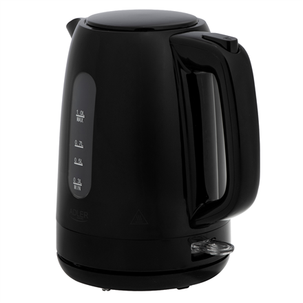 Adler Kettle | AD 1380b | Electric | 2200 W | 1 L | Polypropylene | 360° rotational base | Black