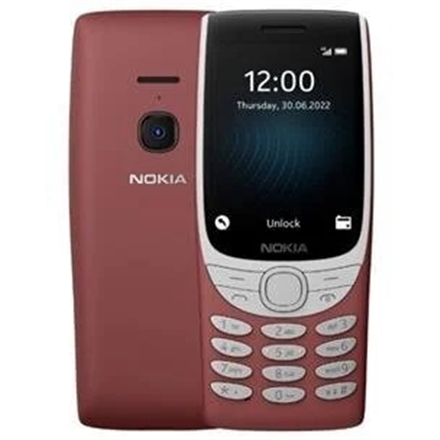 Nokia 8210 Red, 2.8 ", TFT LCD, 240 x 320, Unisoc, T107, Internal RAM 0.048 GB, 0.128 GB, microSDHC, Dual SIM, Main camera 0.3 MP, 1450 mAh