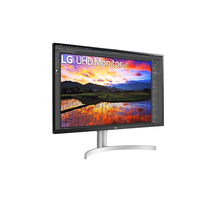 LG UltraFine HDR Monitor with FreeSync 32UN650-W 31.5 ", IPS, 4K UHD, 3840 x 2160 pixels, Widescreen (16:9), 5 ms, 350 cd/m², White/Silver, HDMI ports quantity 2, 60 Hz