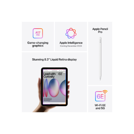 Apple iPad Mini (A17 Pro) Wi-Fi + Cellular 128GB Starlight | Apple