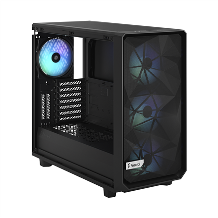 Fractal Design Meshify 2 RGB Midi Tower, jasny odcień, szkło hartowane, czarny