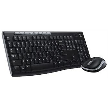 Logitech MK270 Keyboard and Mouse Set Wireless Mouse included Wireless range 10 m Batteries included US English Numeric keypad USB Black, Silver