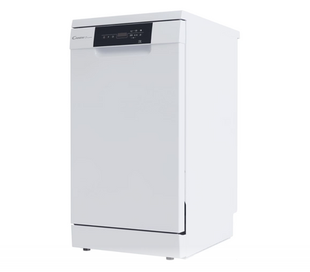 Candy Dishwasher | CDPH 2D1047W-01 | Free standing | Width 45 cm | Number of place settings 10 | Number of programs 7 | Energy efficiency class E | Display | White