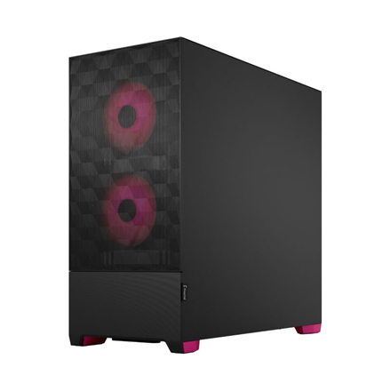 Fractal Design Pop Air RGB Side window Magenta Core TG Clear Tint ATX, mATX, Mini ITX Power supply included No