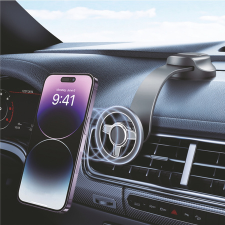 Uchwyt samochodowy magnetyczny ART AX-09 przyssawka PHONE/MP4/GPS komp.z MagSafe