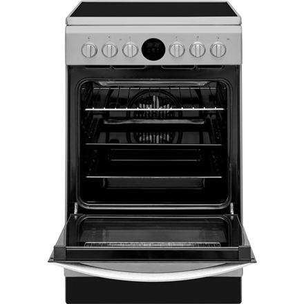 INDESIT Cooker IS5V8CHX/E Hob type Vitroceramic Oven type Electric Stainless steel Width 50 cm Grilling Electronic 57 L Depth 60 cm