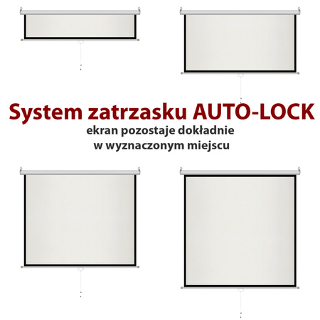 EKRAN RĘCZNY PÓŁAUTOMAT 1:1 84" 152x152cm MS-60 1:1 ART