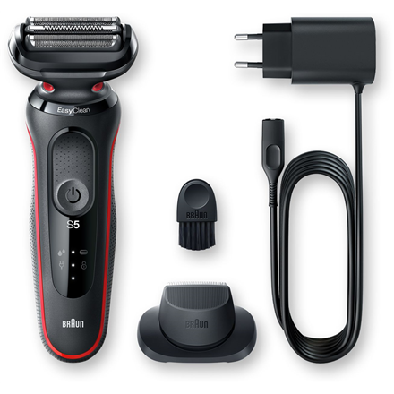 Braun Shaver 51-R1200s Operating time (max) 50 min Wet & Dry Black/Red