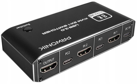 KONSOLA KVM HDMI 2.1 Przełącznik Switch 4K120Hz 8K