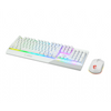 MSI Vigor GK30 COMBO WHITE Keyboard and Mouse Set Wired Mouse included Keyboard stunning RGB lighting effects in 6 areas. CLUTCH GM11 gaming mouse Stunning RGB lighting with over 7 lighting effects. 5-level DPI sensor matches with 5 different colors US Wh