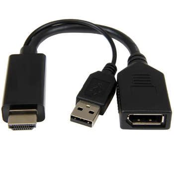 Cablexpert Active 4K HDMI to DisplayPort Adapter A-HDMIM-DPF-01 Black 0.1 m