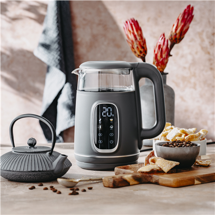 Adler Kettle with LED Display | AD 1305 | Electric | 2200 W | 1.7 L | Plastic | 360° rotational base | Grey