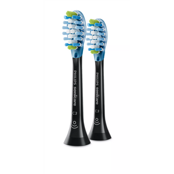 Philips Interchangeable Sonic Toothbrush Heads HX9042/33 Sonicare C3 Premium Plaque Defence Heads For adults and children Number of brush heads included 2 Number of teeth brushing modes Does not apply Sonic technology Black