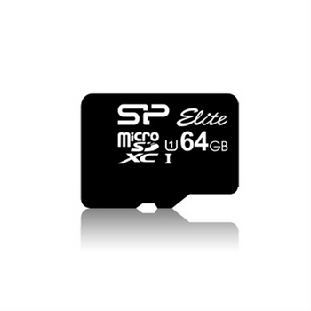 Silicon Power Elite UHS-I 64 GB, MicroSDXC, Flash memory class 10, SD adapter