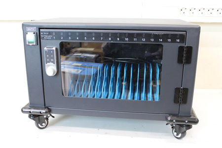 SALE OUT. Digitus Charging trolley, 16 charge bases, 14", black 384 x 550 x 375 mm, electr. lock, incl. USB, fan | Digitus | Black | USED, SCRATCHES ON CORNERS