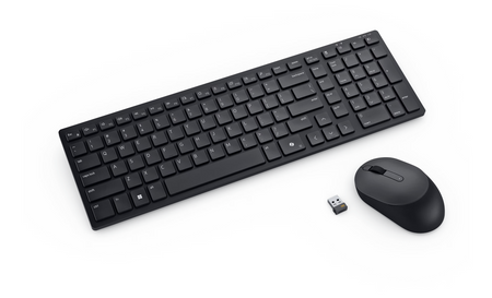 Dell | Silent Keyboard and Mouse | KM555 | Keyboard and Mouse Set | Wireless | Russian (QWERTY) | Black | 2.4 GHz, Bluetooth 5.1 | Wireless connection