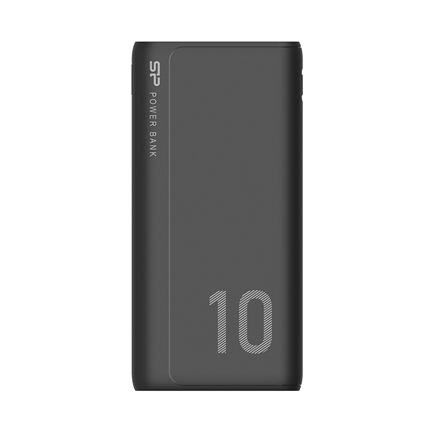 Silicon Power Power Bank GP15 Li-Polymer, Black, 10.000 mAh, Micro-USB, Type-C, 6 hours, USB1 (USB Type-A), USB2 (USB Type-A), USB1+USB2