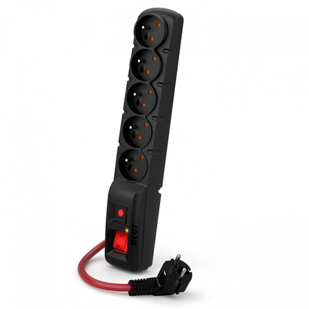 FILTR PRZECIWPRZEPIĘCIOWY ACAR F5 czarny 10m POWER 16A czerwony przewód W2301