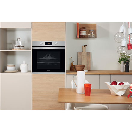 INDESIT Oven IFW 3544 JH IX 71 L Electric Hydrolytic Electronic Height 59.5 cm Width 59.5 cm Stainless steel