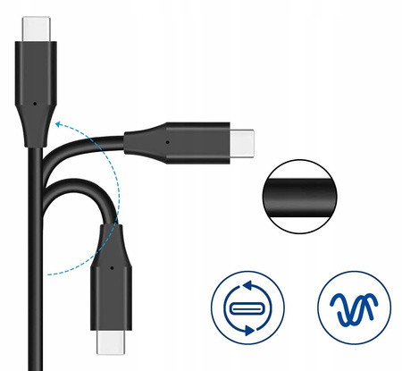 KABEL USB-C 3.1 - USB-A QUICK CHARGE 10Gbps 20V3A