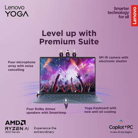 Lenovo Yoga Pro 7 14AKP10 | Tidal Teal | 14.5 " | OLED | 3K | 2944 x 1840 pixels | Glossy | AMD Ryzen AI 7 | 350 | 32 GB | Soldered LPDDR5x | Solid-state drive capacity 1000 GB | AMD Radeon 860M Graphics | Windows 11 Home | 802.11be | Bluetooth version 5.