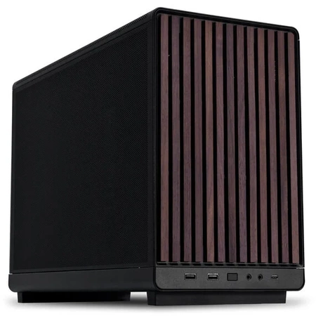 Lian Li DAN Cases A3-mATX Wood Edition PC-Gehäuse, Micro-ATX - Walnuss, schwarz