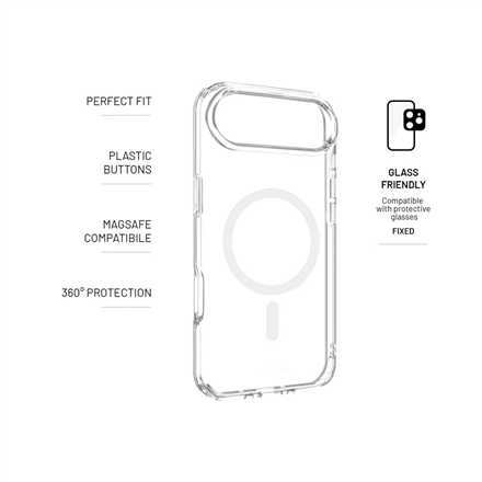 Fixed Back cover | Apple | iPhone Air | TPU/PC | Transparent | MagSafe