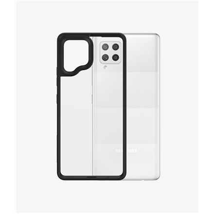 PanzerGlass Clear Case  Samsung Galaxy A42 5G Hardened glass Black AB Case Friendly;  More than 19% better protecting performance; Plastic frame surrounding rear cameras; Tempered anti-aging glass back;  Works w. wireless charging; Honeycomb pattern to en